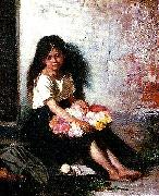 jenny nystrom blomsterforsaljierskan china oil painting artist